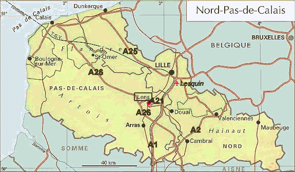 Carte - accs ville de Lens